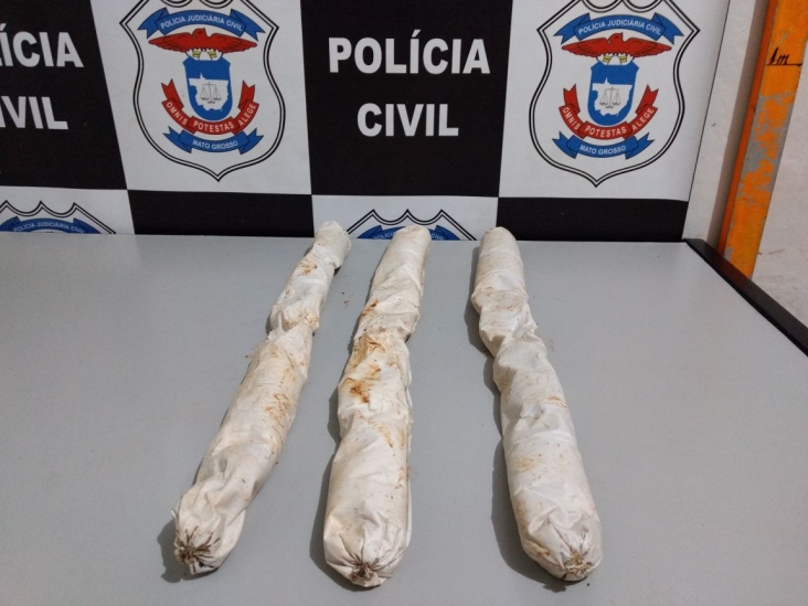 Três bananas de dinamite foram apreendidas pela Polícia Civil no Bairro Primavera III