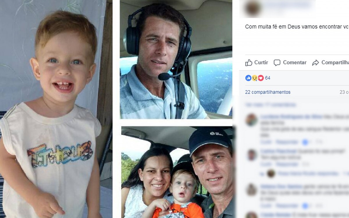 FAB confirma ter encontrado avião que desapareceu com piloto, mulher e filho em MT