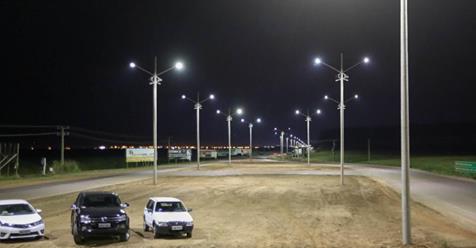 Prefeitura inaugura iluminação em mais um trevo de Primavera do Leste