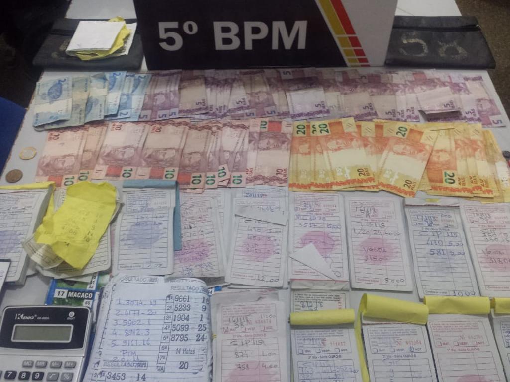 EM RONDONÓPOLIS: PM fecha banca de jogo do bicho, prende dono e ‘confisca’ dinheiro e apostas