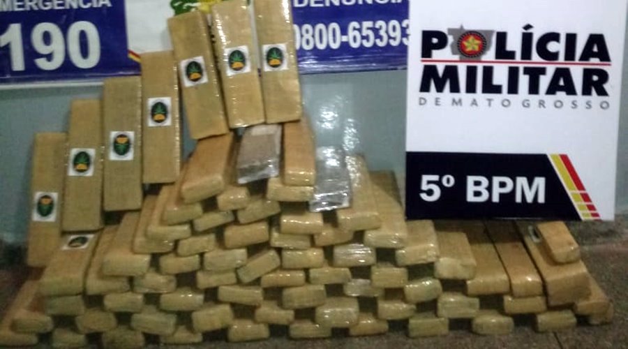 Com “bagagem recheada”, mulher é presa com 55 kg de maconha na rodoviária