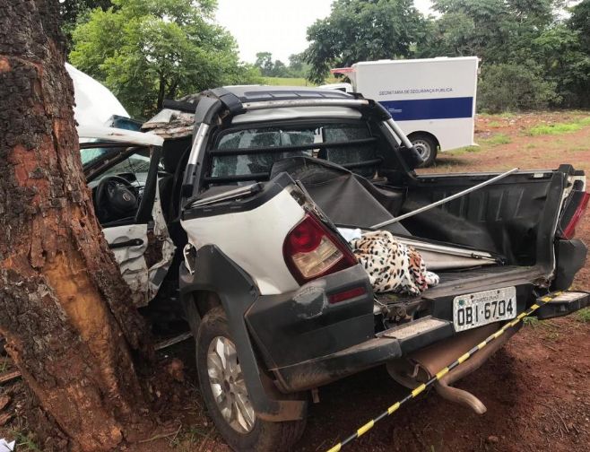 Barra do Garças/MT – Casal morre ao bater em árvore na Br 070 e deixa duas crianças