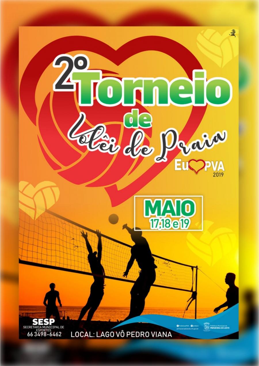 Abertas as inscrições para a 2ª edição do Torneio de Vôlei de Praia “Eu Amo Primavera”