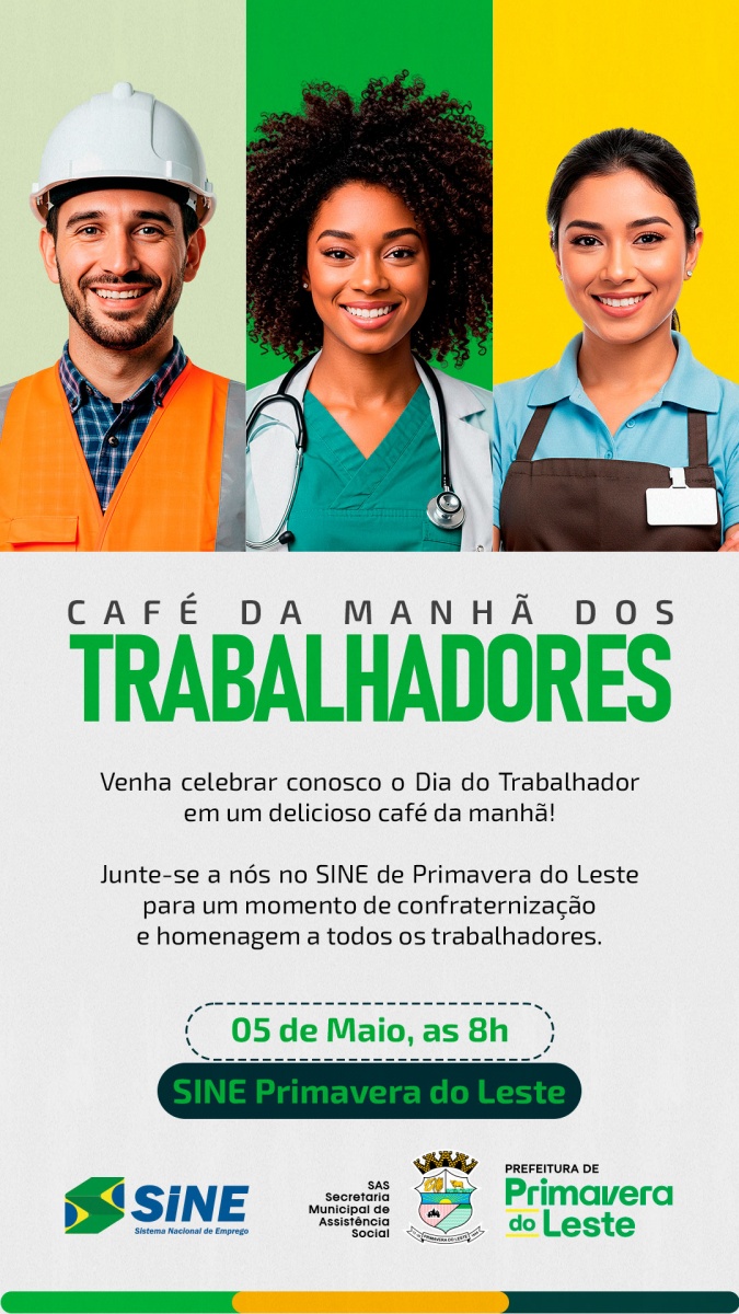 Sine realiza café da manhã em homenagem ao Dia do Trabalhador